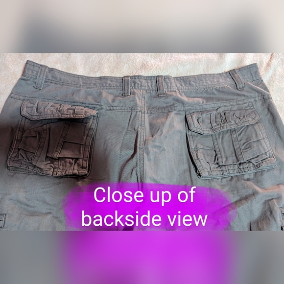 Linvich size 40* BNWOT, men's grey cargo shorts, lots of pockets - Picture 12 of 13